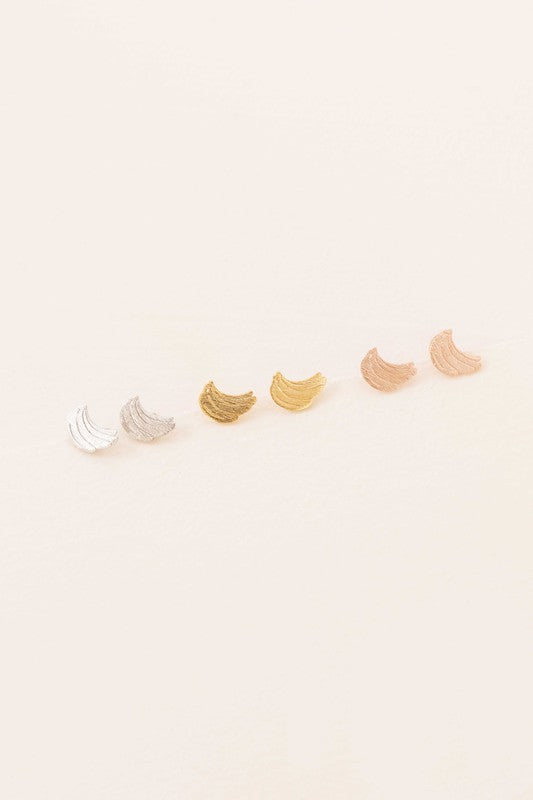 Half Moon Stud Earrings