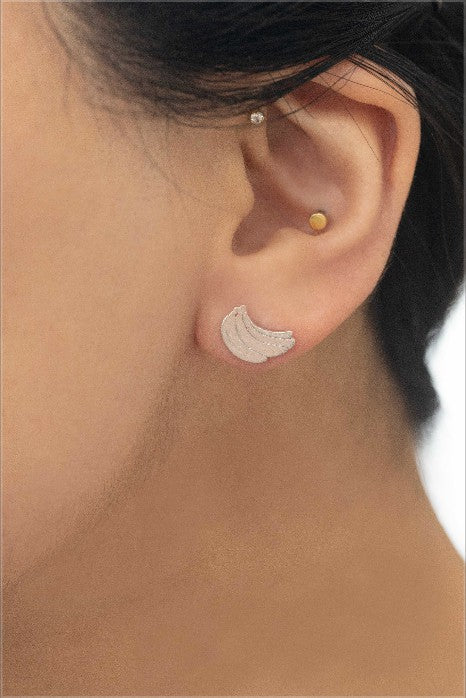 Half Moon Stud Earrings