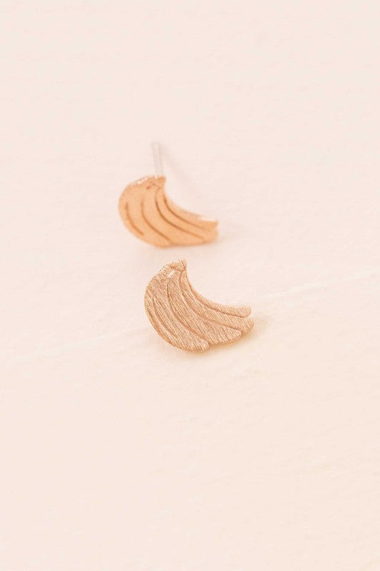 Half Moon Stud Earrings