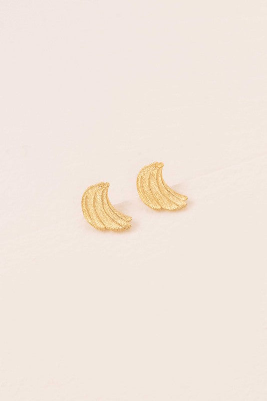 Half Moon Stud Earrings