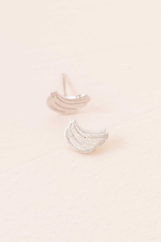 Half Moon Stud Earrings