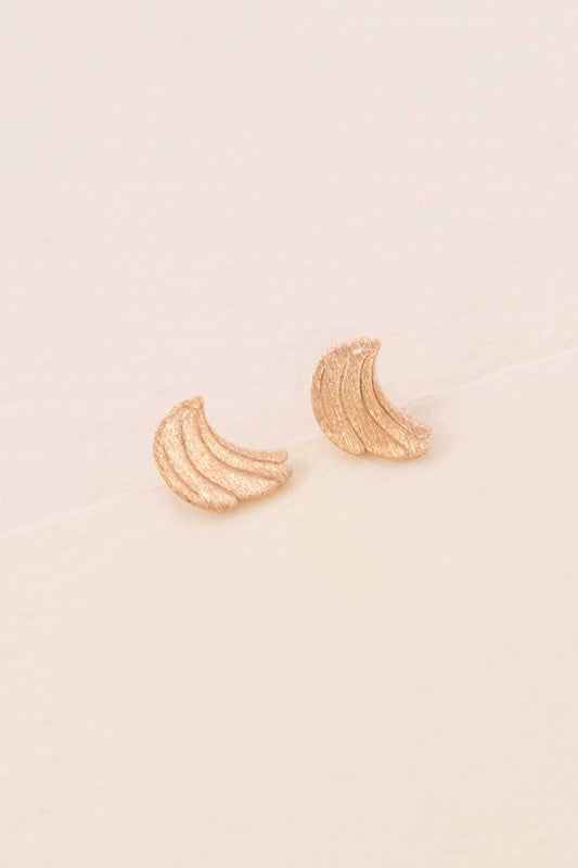 Half Moon Stud Earrings