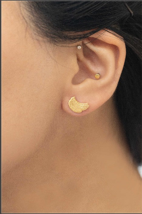 Half Moon Stud Earrings