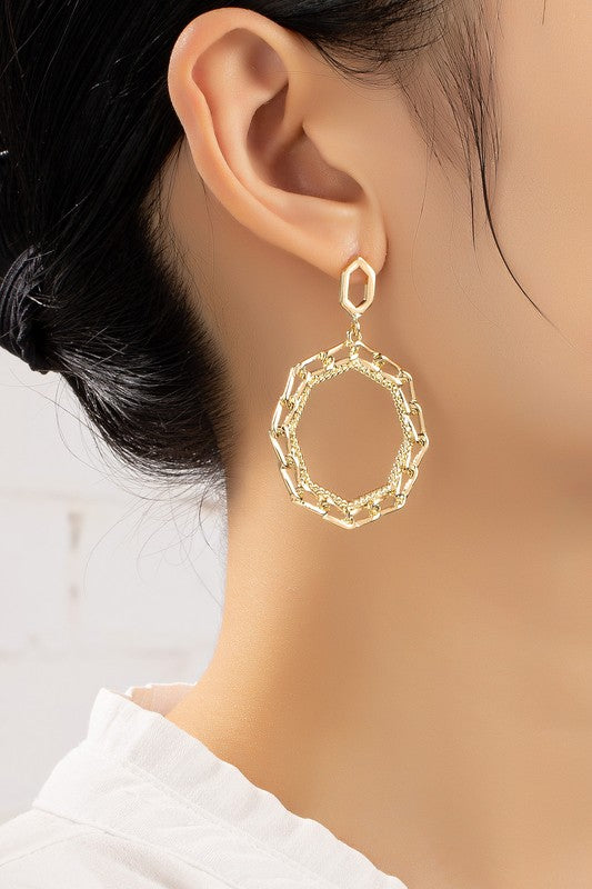 Chunky Chain Hoop Earrings