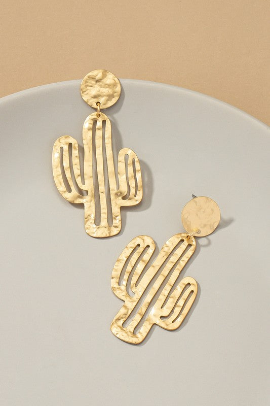 Cactus Pendant Earrings