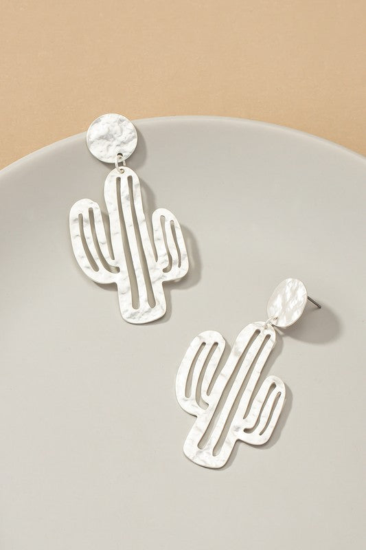 Cactus Pendant Earrings