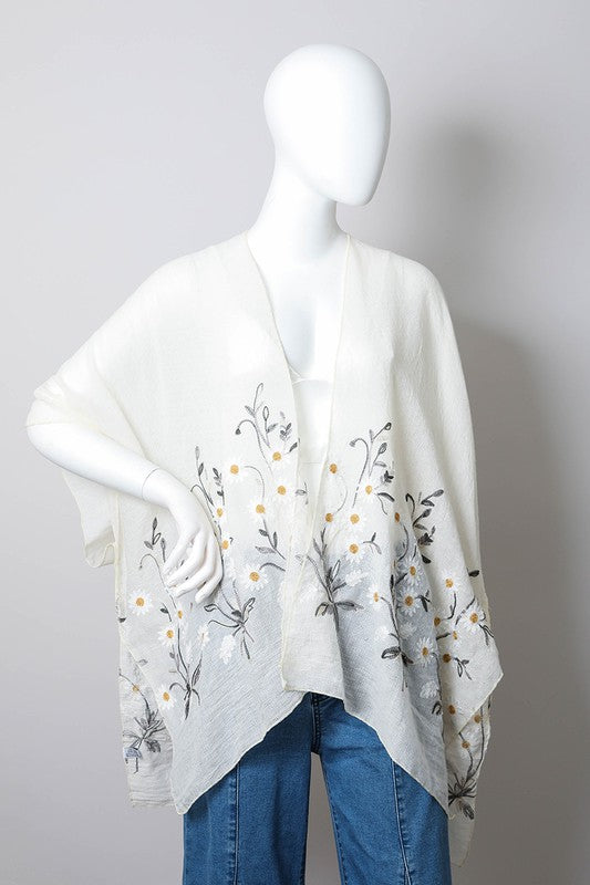 Spring Daisy Woven Kimono