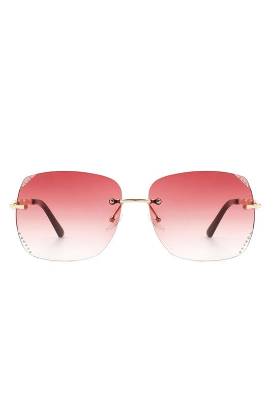 Rimless Square Fashion Sunglasses