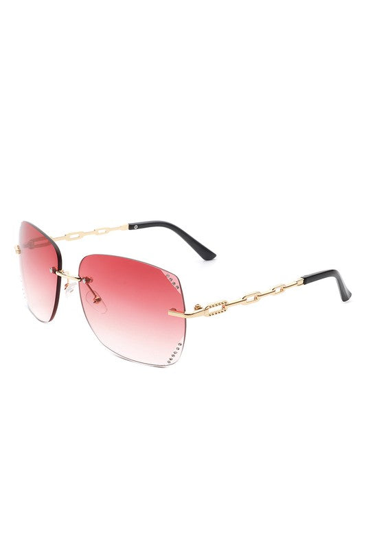 Rimless Square Fashion Sunglasses