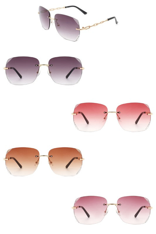Rimless Square Fashion Sunglasses