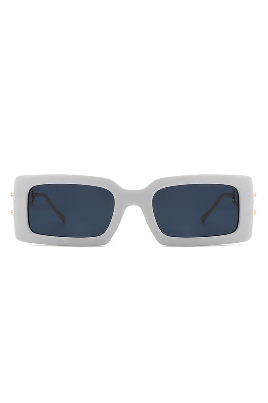 Square Flat Top Chain Link Design Sunglasses