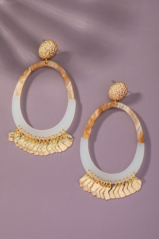 Oval Drop Earrings