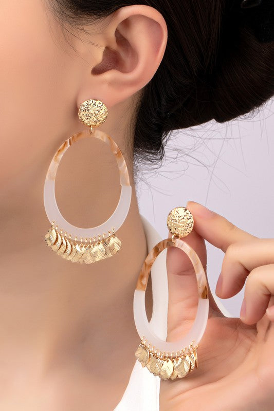 Oval Drop Earrings