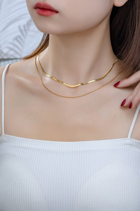 Double Layered Chain Necklaces