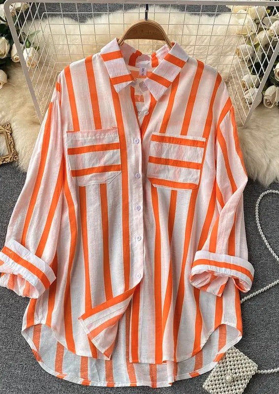 Striped buttoned up shirt