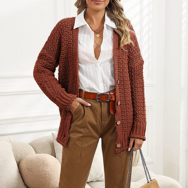 Cable Knit Oversized Cardigan