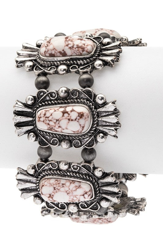 Western Stone Vintage Inspired Statement Bracelet