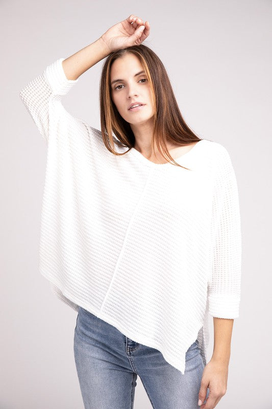 Dolman Off Shoulder Jacquard Sweater