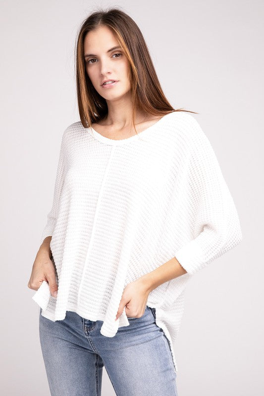 Dolman Off Shoulder Jacquard Sweater