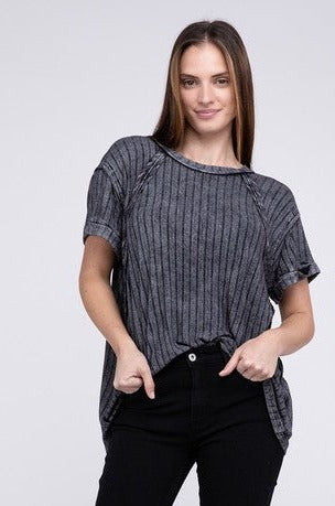 Dolman Sleeve Boat-Neck Top