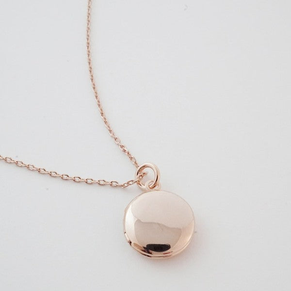 Keepsake Locket Necklace, 18k Gold Dipped