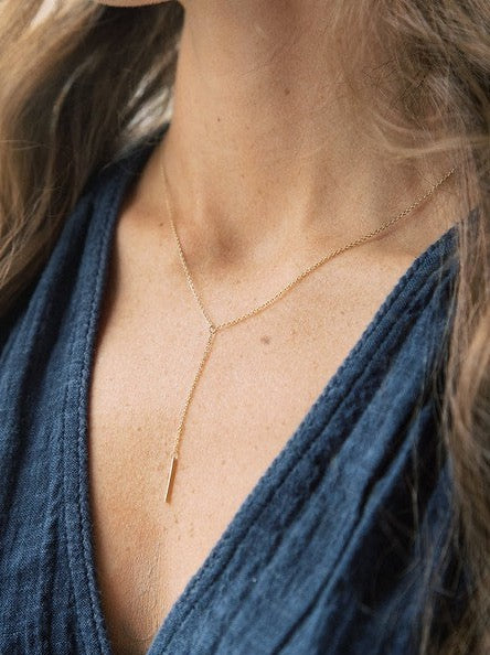 Delicate Lariat Necklace, Petite Jewelry