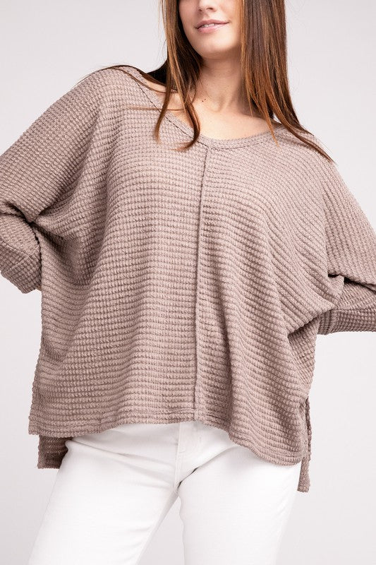 Dolman Off Shoulder Jacquard Sweater