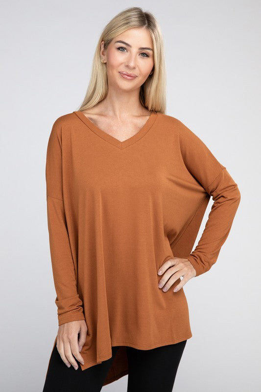 Dolman Long Sleeve Hi-Low Top