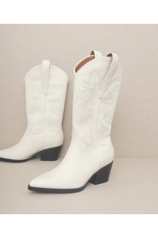 Shimmer Calf Western Boots