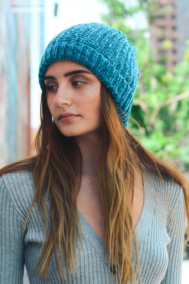 Soft Chenille Beanie Hats & Hair