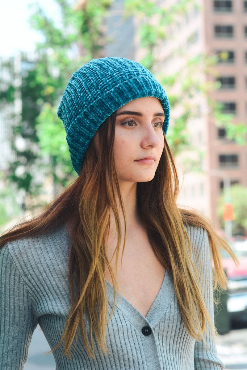 Soft Chenille Beanie Hats & Hair