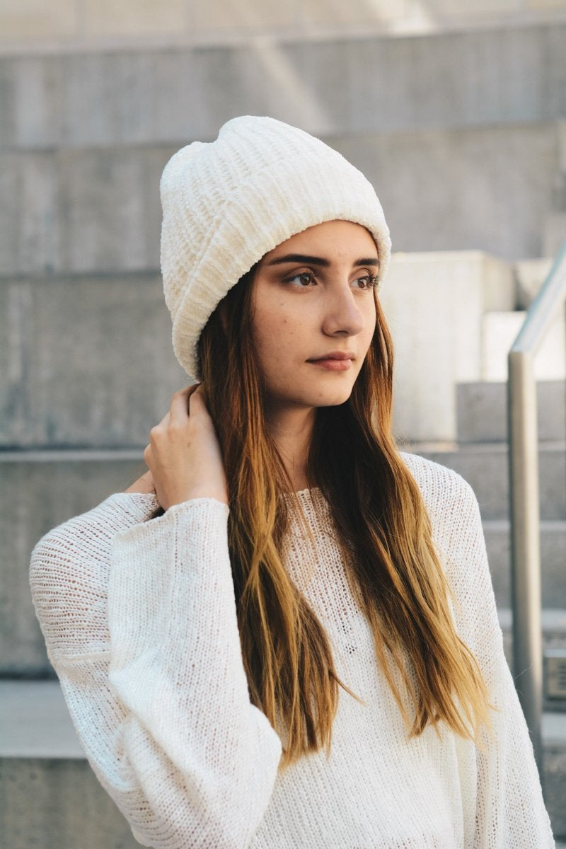 Soft Chenille Beanie Hats & Hair