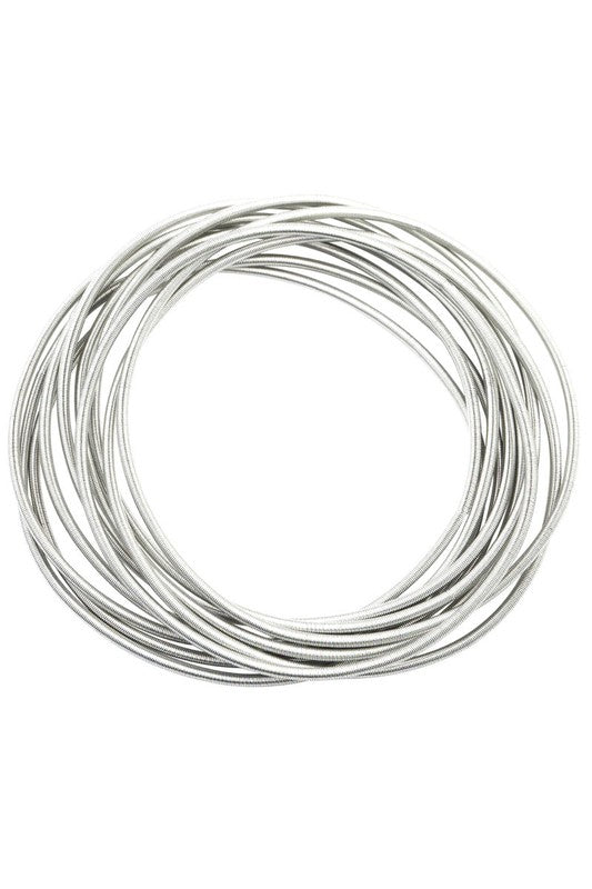 Stretchy Guitar String Bracelets - Set of 10