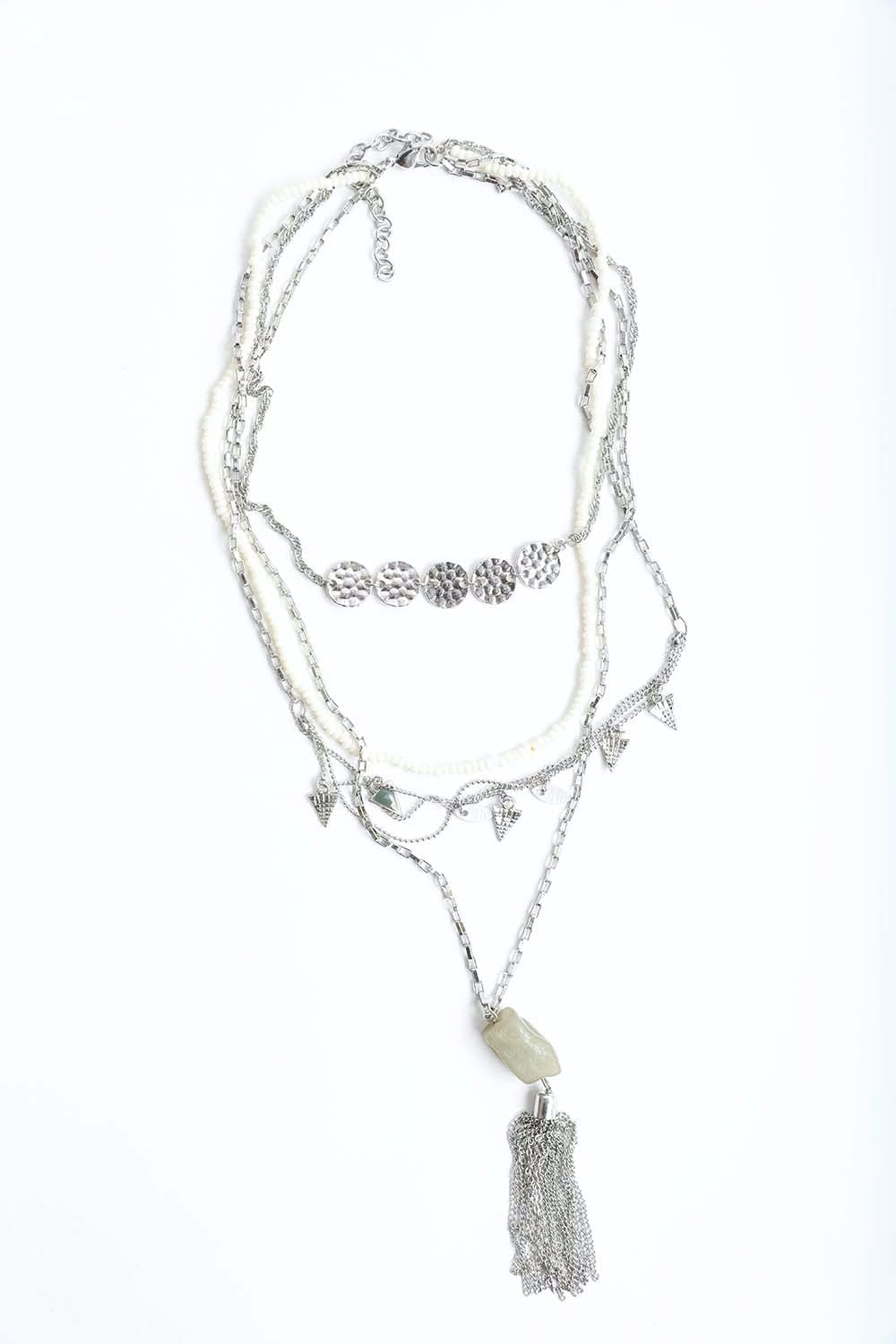 Jade Layered Chain Necklace